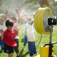 Micro-climate outdoor cooling misting system
